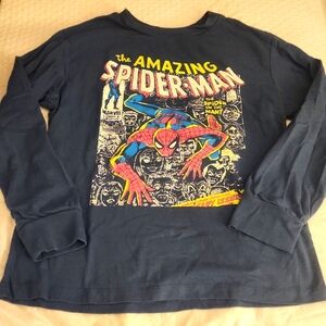 Sz M/8 Marvel The Amazing Spider-Man Kids Long Sleeve Tee - Dark Blue